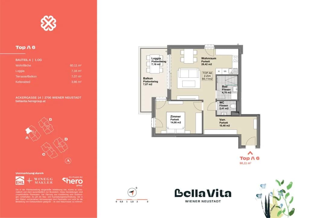 Immobilie kaufen in Wiener Neustadt – 60,11 m², € 251.000 – Bild 25 von 25