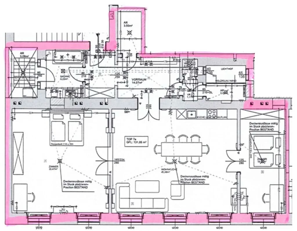 3-Zimmer-Wohnung mieten in Wien – 131 m², € 3.999 – Bild 2 von 4