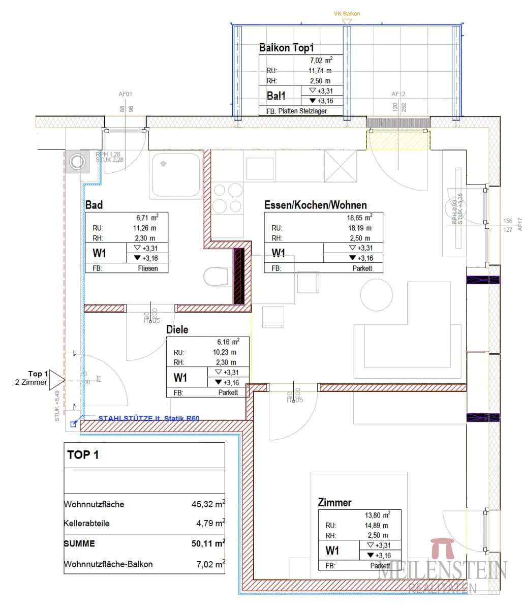 2-Zimmer-Wohnung kaufen in Kufstein – 46,4 m², € 271.603 – Bild 7 von 10