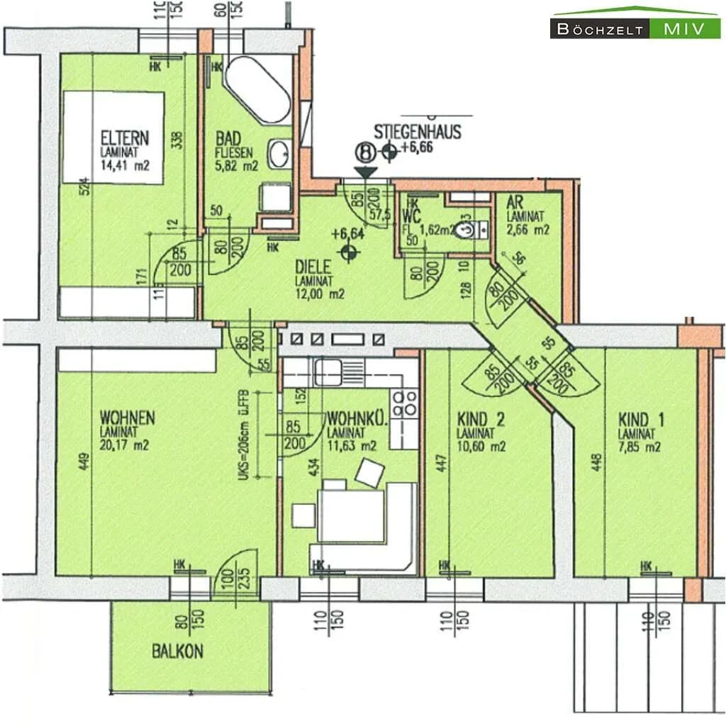 4-Zimmer-Wohnung mieten in Murtal – 86,76 m², € 787 – Bild 15 von 15