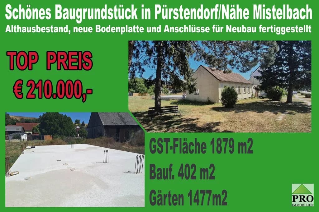 Grundstück kaufen in Mistelbach – 1 879 m², € 210.000