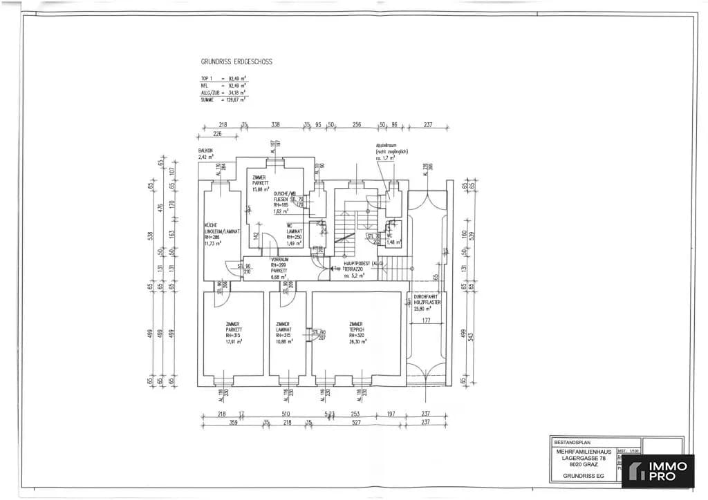 3-Zimmer-Gewerbeimmobilie mieten in Graz – 93,97 m², € 1.065 – Bild 10 von 10