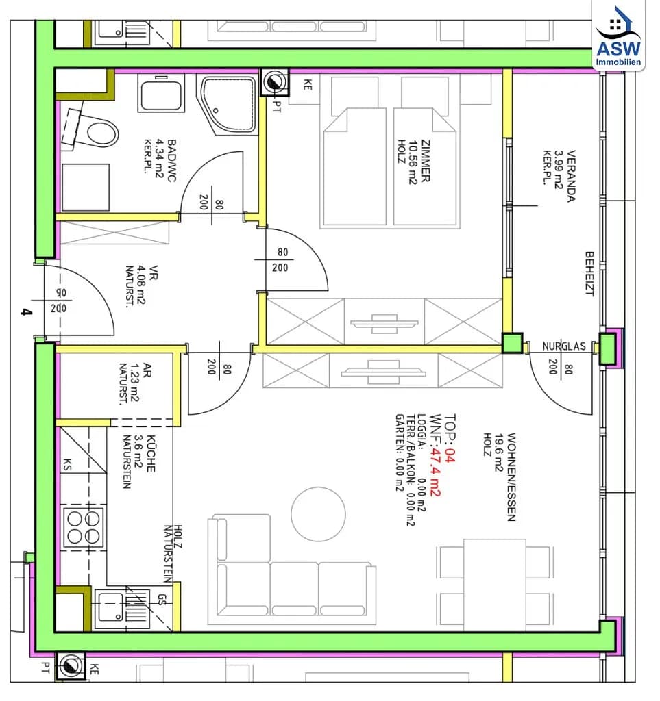 2-Zimmer-Wohnung kaufen in Wien – 47,41 m², € 199.000 – Bild 12 von 12