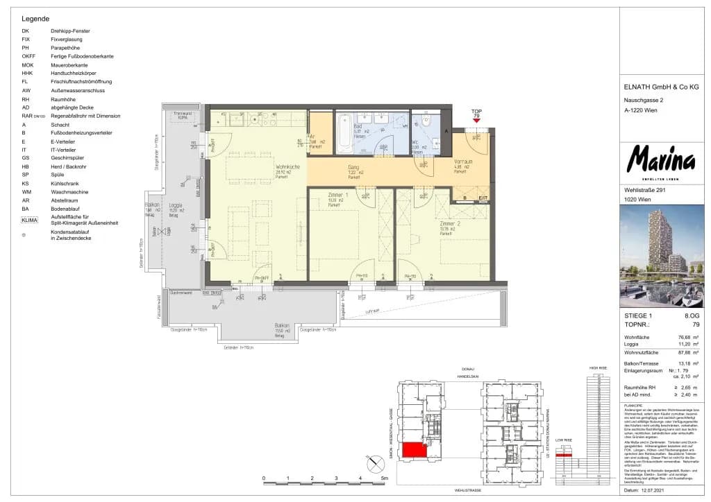 3-Zimmer-Wohnung mieten in Wien – 76,68 m², € 1.949 – Bild 9 von 9