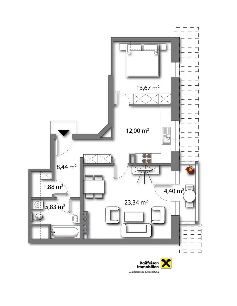 2-Zimmer-Wohnung mieten in Tamsweg – 65 m², € 950 – Bild 5 von 6