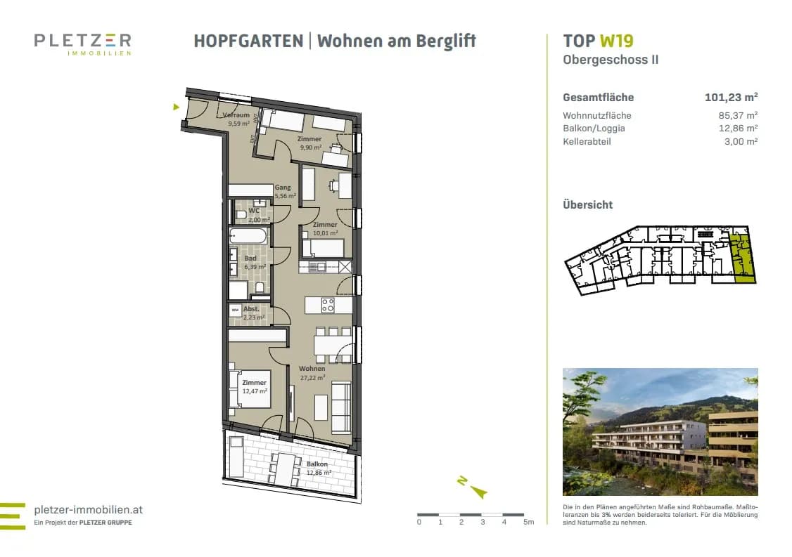 4-Zimmer-Wohnung kaufen in Kitzbühel – 85,37 m², € 596.400 – Bild 4 von 4