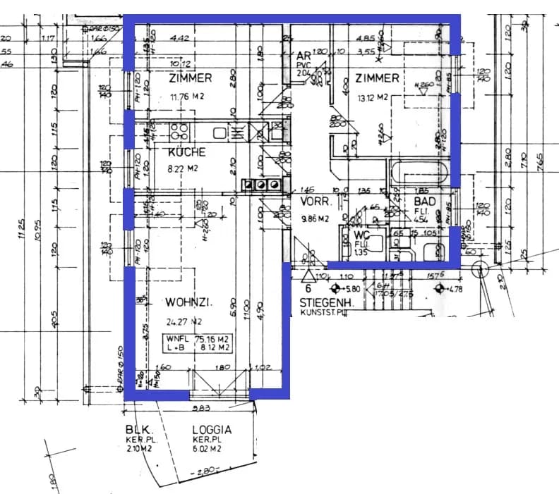3-Zimmer-Wohnung mieten in Melk – 79,64 m², € 763 – Bild 2 von 2