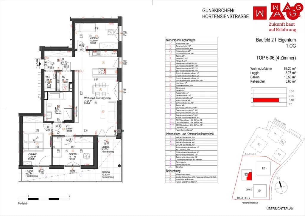 5-Zimmer-Wohnung kaufen in Wels-Land – 88,2 m², € 374.700 – Bild 6 von 6