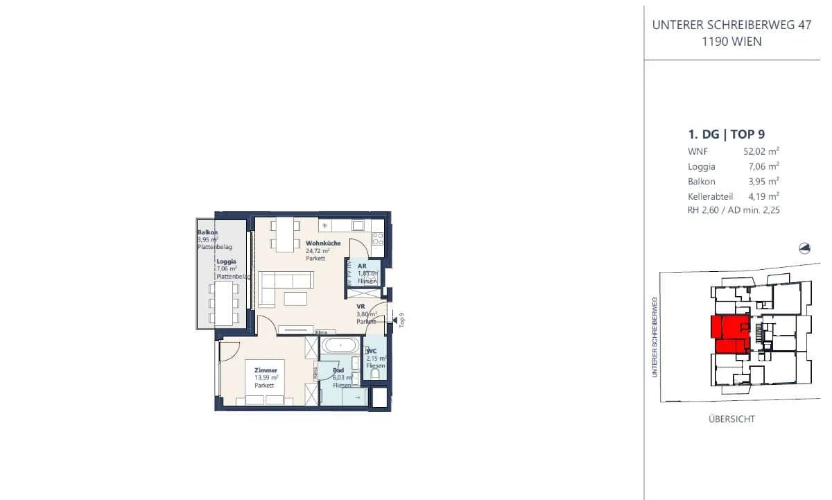 Wohnung kaufen in Wien – 56,31 m², € 779.000 – Bild 3 von 3