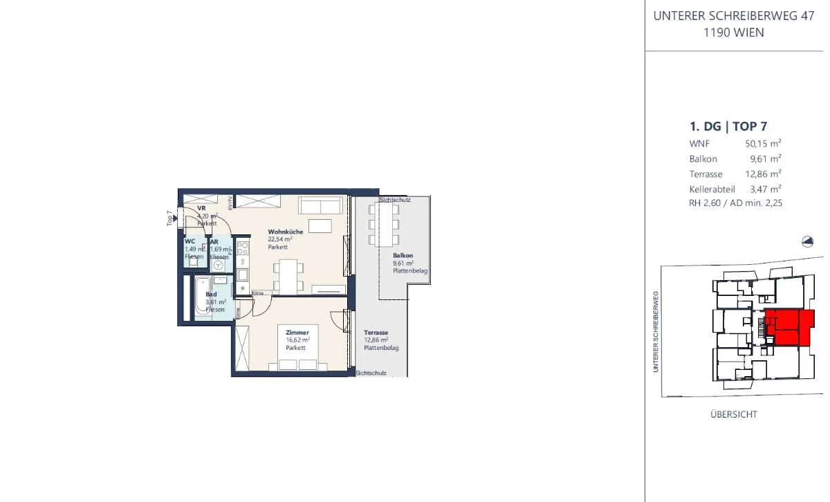 Wohnung kaufen in Wien – 53,66 m², € 815.000 – Bild 3 von 3
