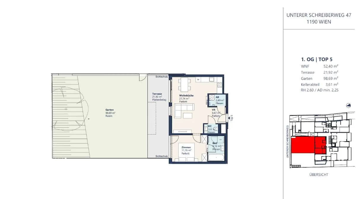 Wohnung kaufen in Wien – 56,06 m², € 939.000 – Bild 3 von 3