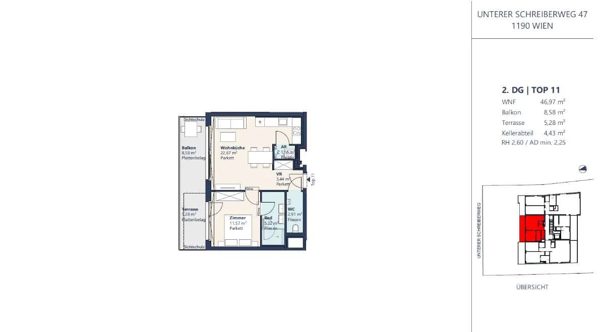 Wohnung kaufen in Wien – 51,4 m², € 739.000 – Bild 3 von 3