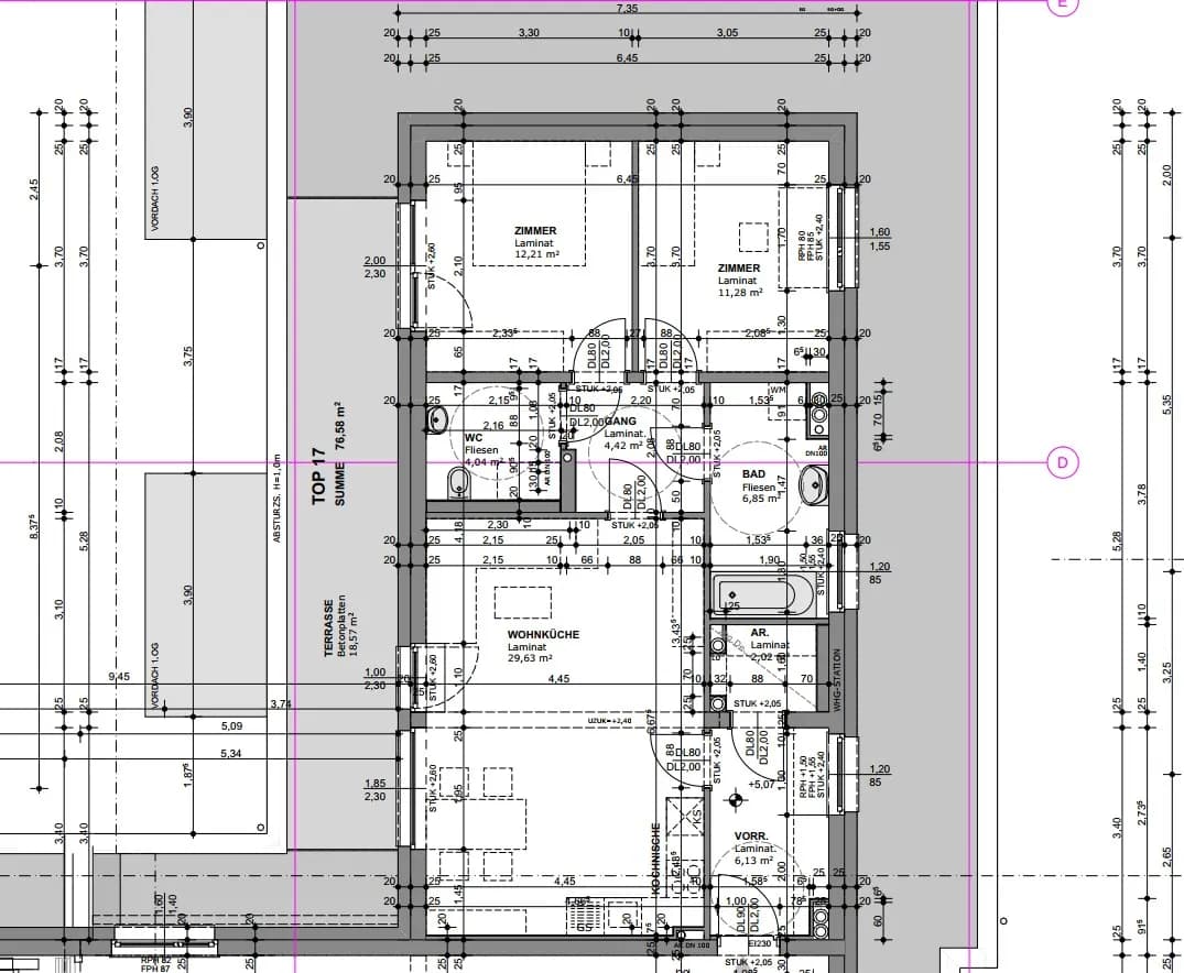 3-Zimmer-Wohnung mieten in Krems Land – 76,58 m², € 993 – Bild 2 von 2