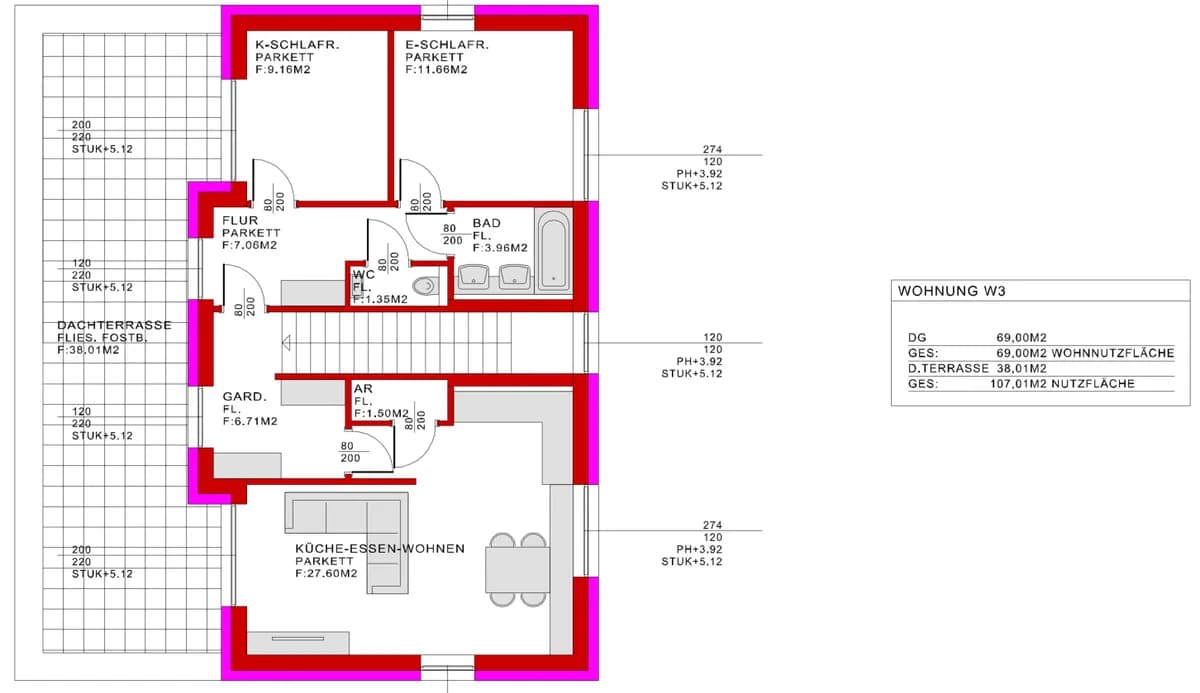 3-Zimmer-Wohnung kaufen in Steyr – 69 m², € 331.200 – Bild 2 von 2