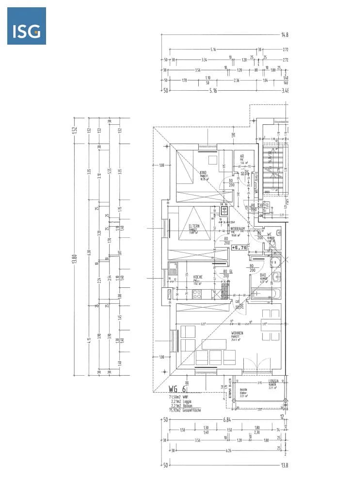 3-Zimmer-Wohnung mieten in Schärding – 76 m², € 757 – Bild 8 von 8