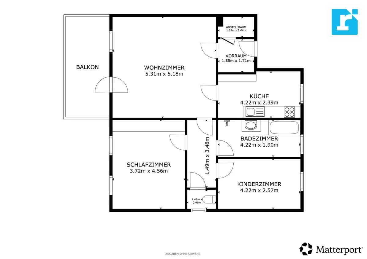 3-Zimmer-Wohnung kaufen in Oberwart – 88 m², € 129.000 – Bild 11 von 12