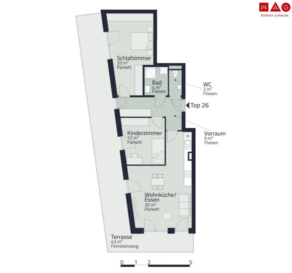 3-Zimmer-Wohnung mieten in Graz – 76,56 m², € 1.336 – Bild 12 von 12