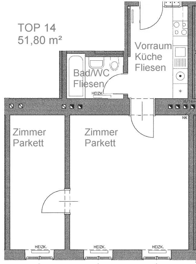 2-Zimmer-Wohnung kaufen in Wien – 51,8 m², € 359.000 – Bild 14 von 15