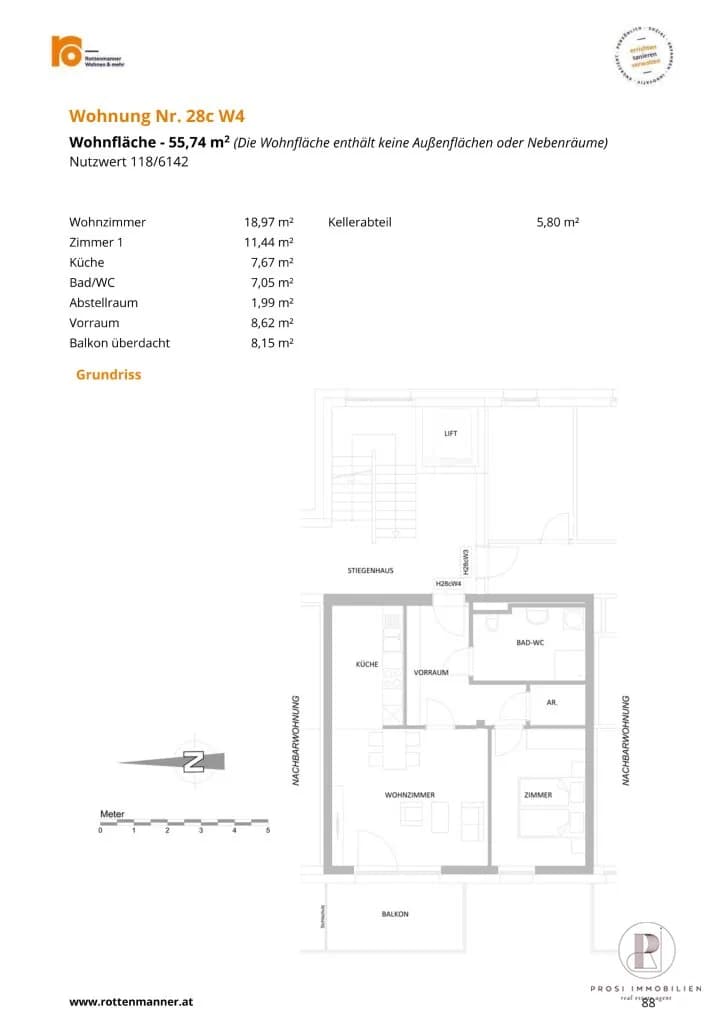 2-Zimmer-Wohnung kaufen in Graz – 55,74 m², € 188.039 – Bild 6 von 7