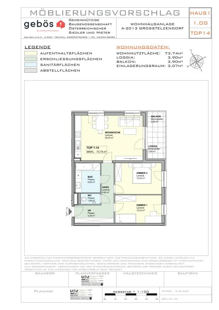 3-Zimmer-Wohnung mieten in Hollabrunn – 73,74 m², € 925 – Bild 17 von 18
