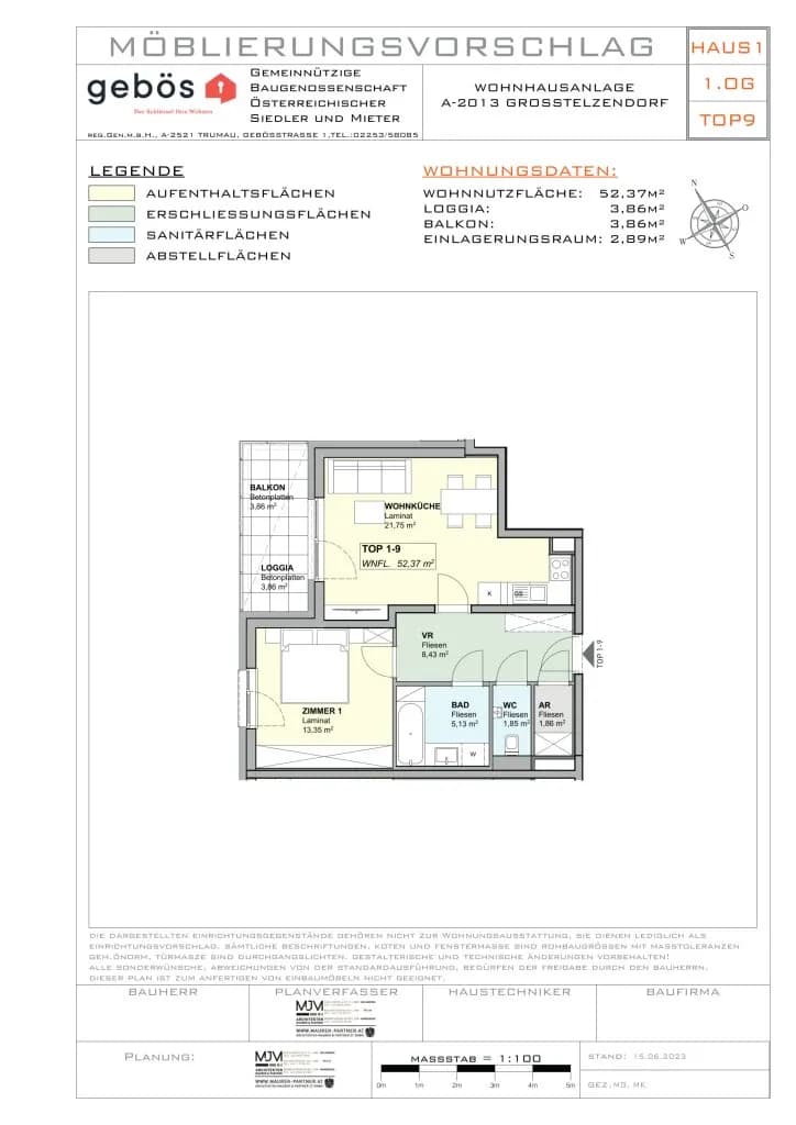 2-Zimmer-Wohnung mieten in Hollabrunn – 52,37 m², € 656 – Bild 16 von 17