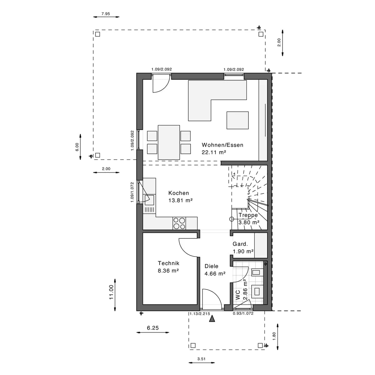 3-Zimmer-Haus kaufen in Wiener Neustadt – 155 m², € 569.500 – Bild 2 von 6