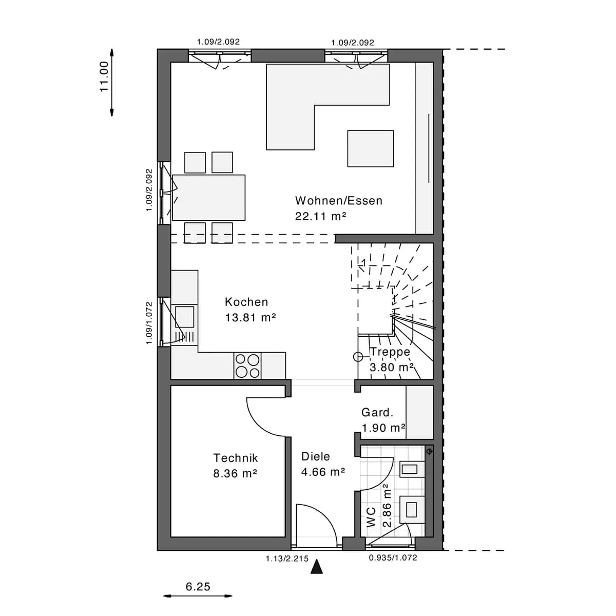 3-Zimmer-Haus kaufen in Wiener Neustadt – 116 m², € 449.800 – Bild 2 von 5