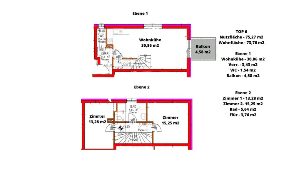 3-Zimmer-Wohnung kaufen in Wien – 73,76 m², € 319.000 – Bild 14 von 14