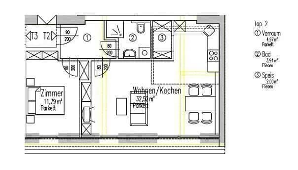 2-Zimmer-Immobilie mieten in Graz – 55 m², € 799 – Bild 11 von 19