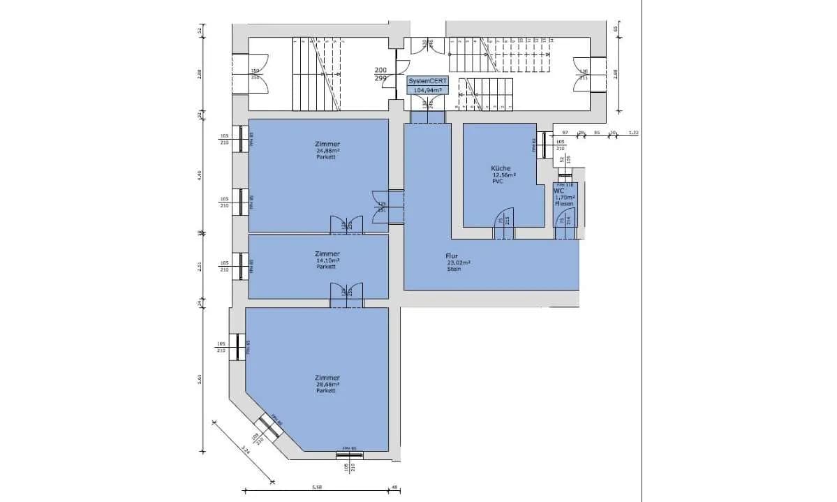 3-Zimmer-Gewerbeimmobilie mieten in Leoben – 105 m², € 1.154