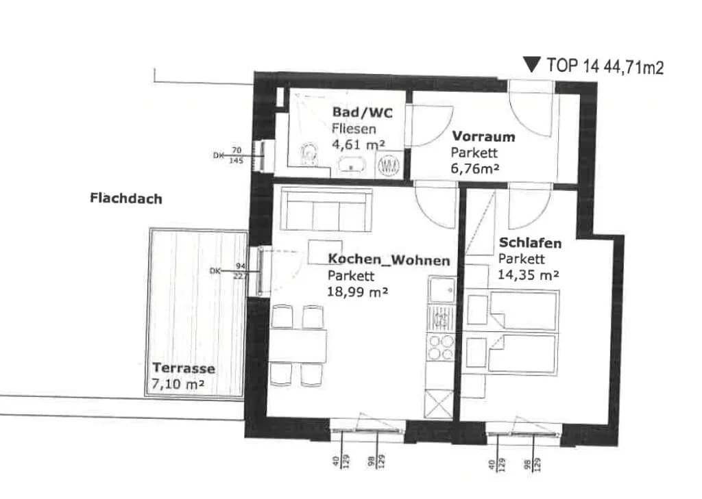 2-Zimmer-Wohnung mieten in Leibnitz – 43,96 m², € 473 – Bild 7 von 7