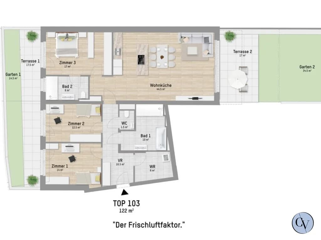 4-Zimmer-Wohnung kaufen in Wien – 122,39 m², € 759.900 – Bild 5 von 5