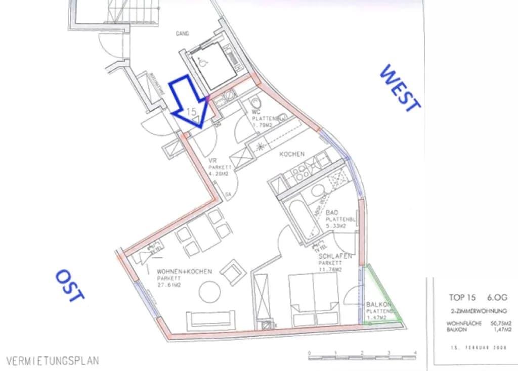 2-Zimmer-Wohnung mieten in Wien – 51 m², € 947 – Bild 28 von 28