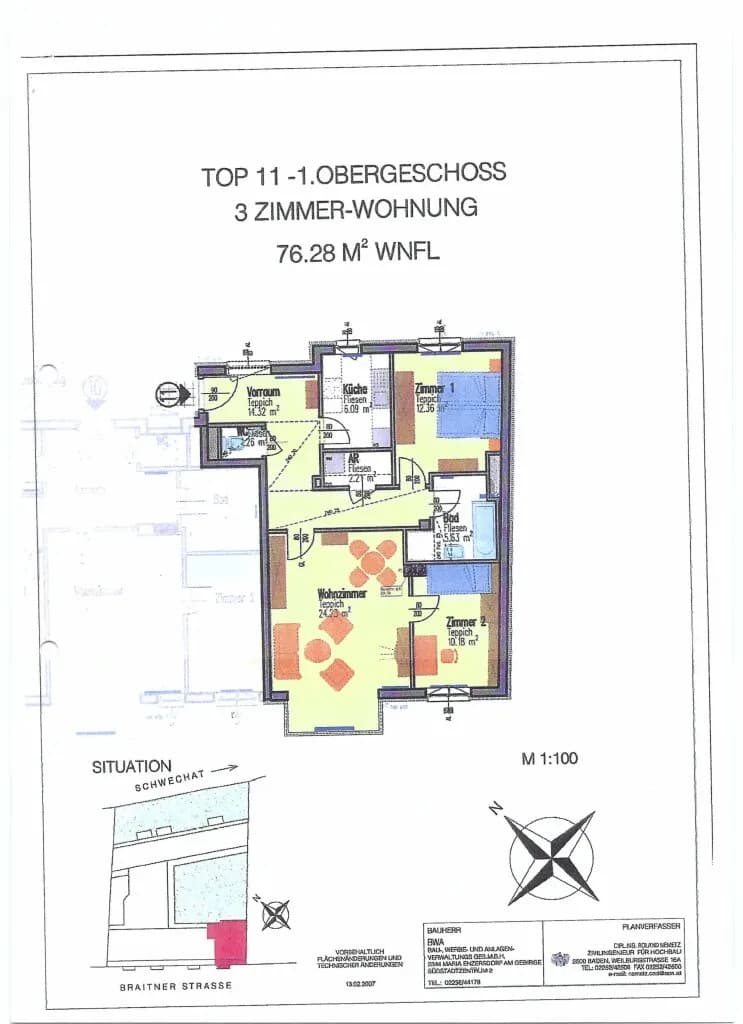 3-Zimmer-Wohnung mieten in Baden – 77 m², € 1.189 – Bild 13 von 13