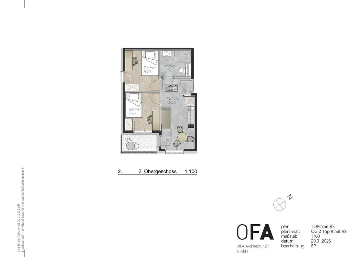 3-Zimmer-Wohnung mieten in Innsbruck – 38,35 m², € 1.506 – Bild 3 von 4