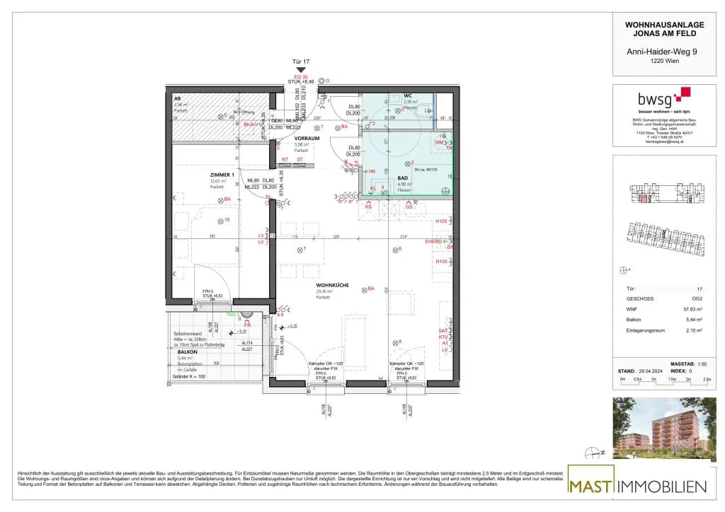 2-Zimmer-Wohnung kaufen in Wien – 57,93 m², € 298.000 – Bild 9 von 9