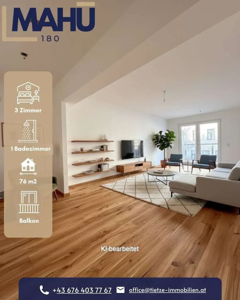 3-Zimmer-Wohnung kaufen in Wien – 75,99 m², € 553.525
