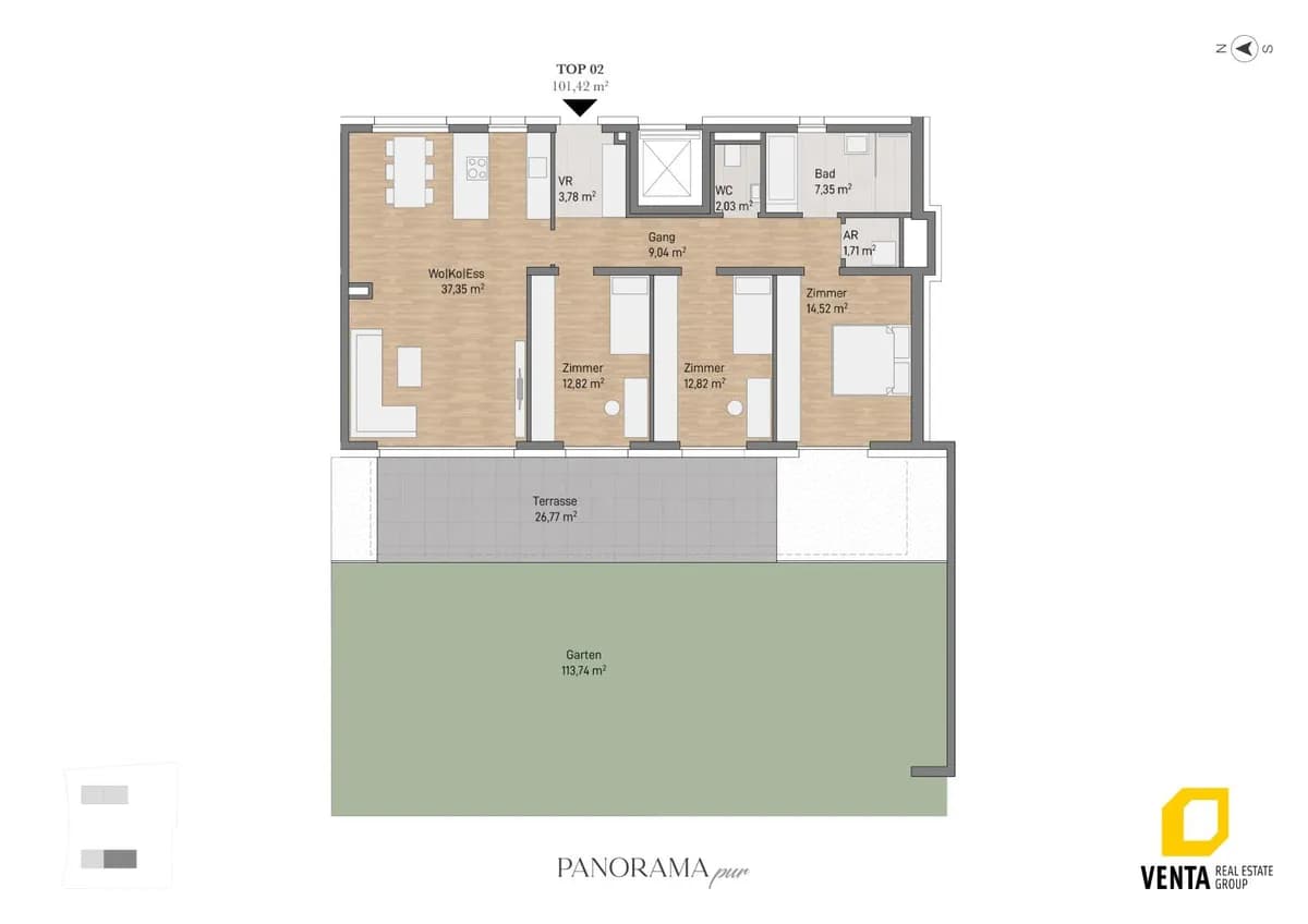 4-Zimmer-Wohnung kaufen in Graz – 101,42 m², € 621.743