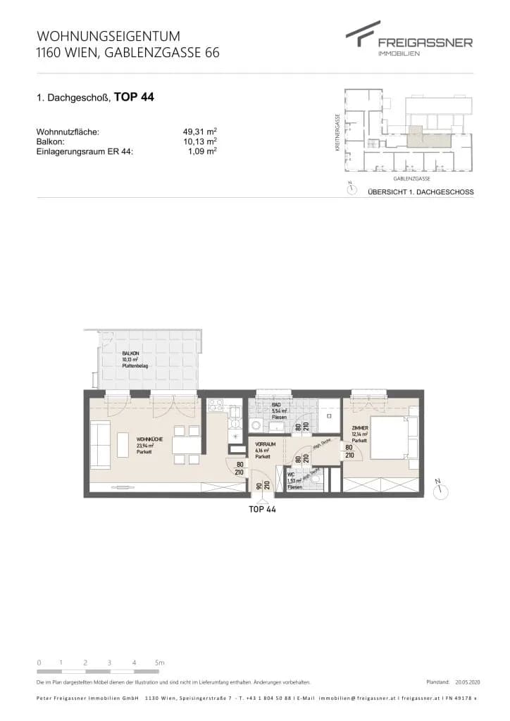 2-Zimmer-Wohnung mieten in Wien – 49,31 m², € 954 – Bild 15 von 18