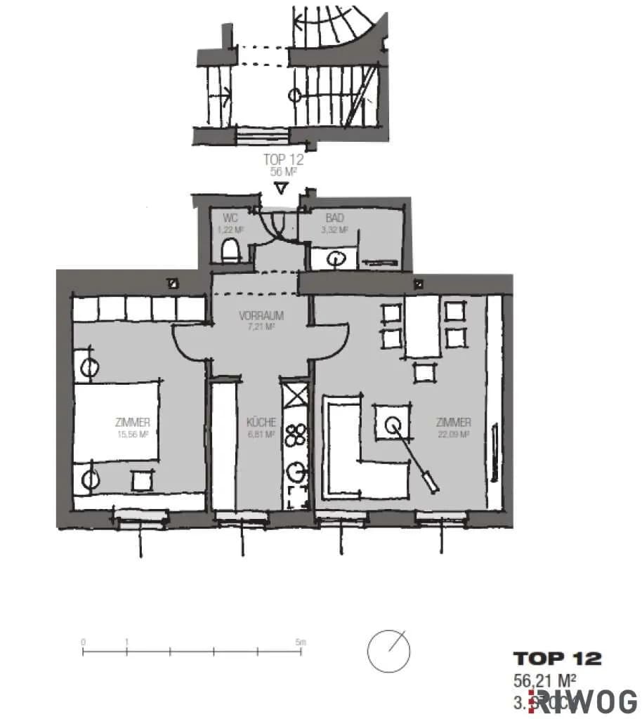 2-Zimmer-Wohnung kaufen in Wien – 56,21 m², € 345.000 – Bild 8 von 8