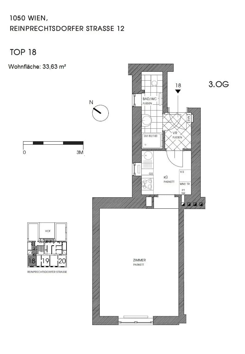 1-Zimmer-Wohnung kaufen in Wien – 33,63 m², € 199.000 – Bild 15 von 16