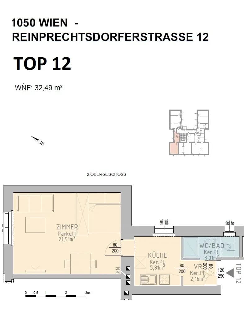 1-Zimmer-Wohnung kaufen in Wien – 32,49 m², € 199.000 – Bild 12 von 13