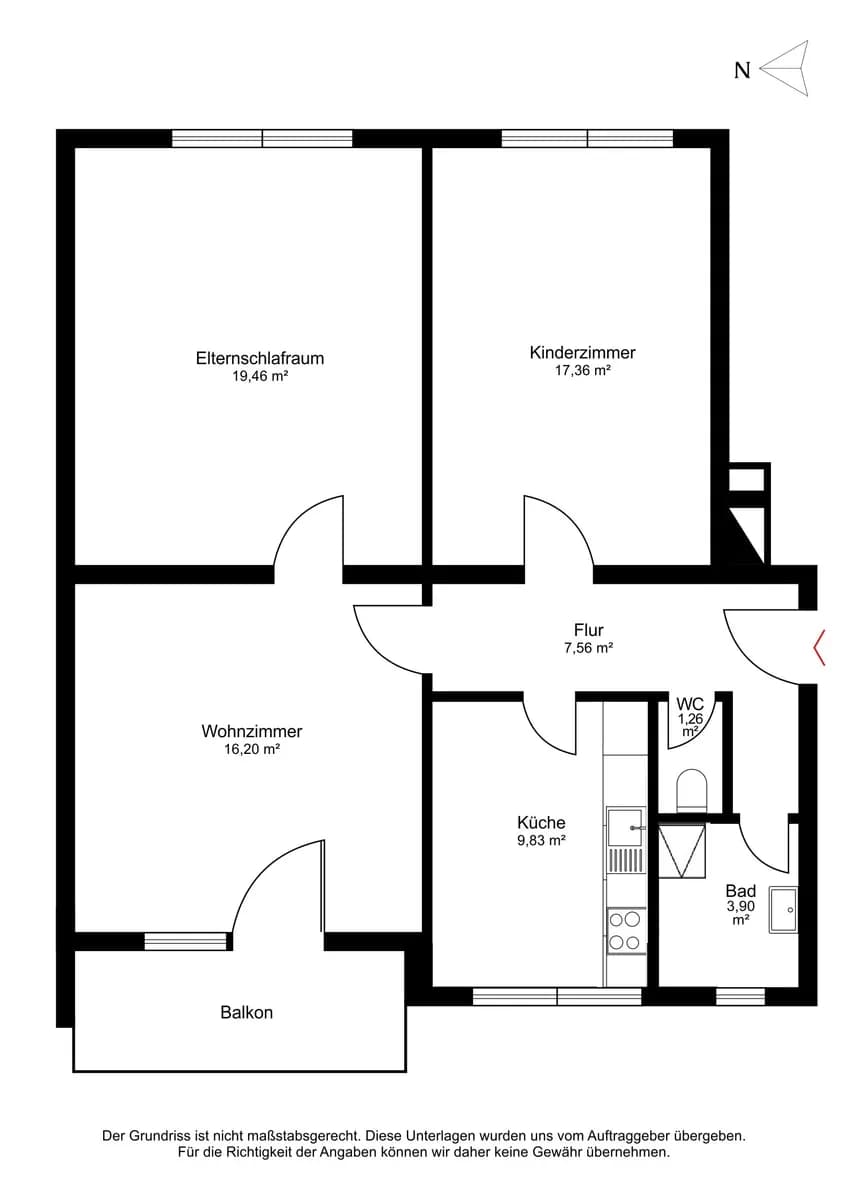 3-Zimmer-Wohnung mieten in Graz – 81 m², € 1.109 – Bild 9 von 9