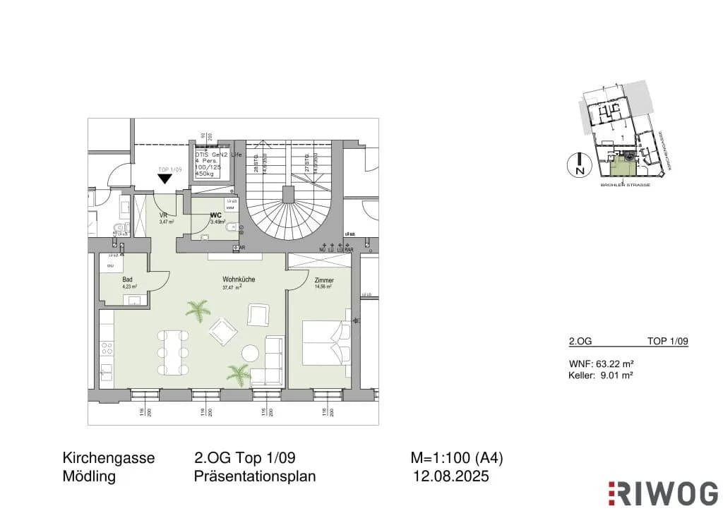 2-Zimmer-Wohnung kaufen in Mödling – 63,22 m², € 469.000 – Bild 22 von 23