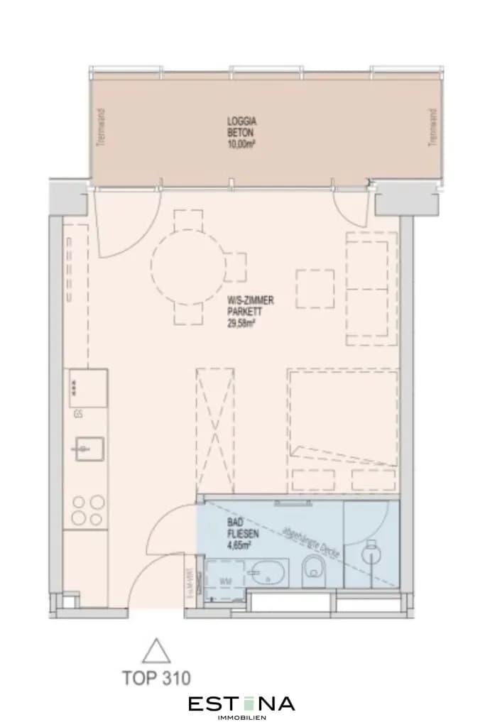 1-Zimmer-Wohnung mieten in Wien – 34,23 m², € 1.250 – Bild 18 von 18