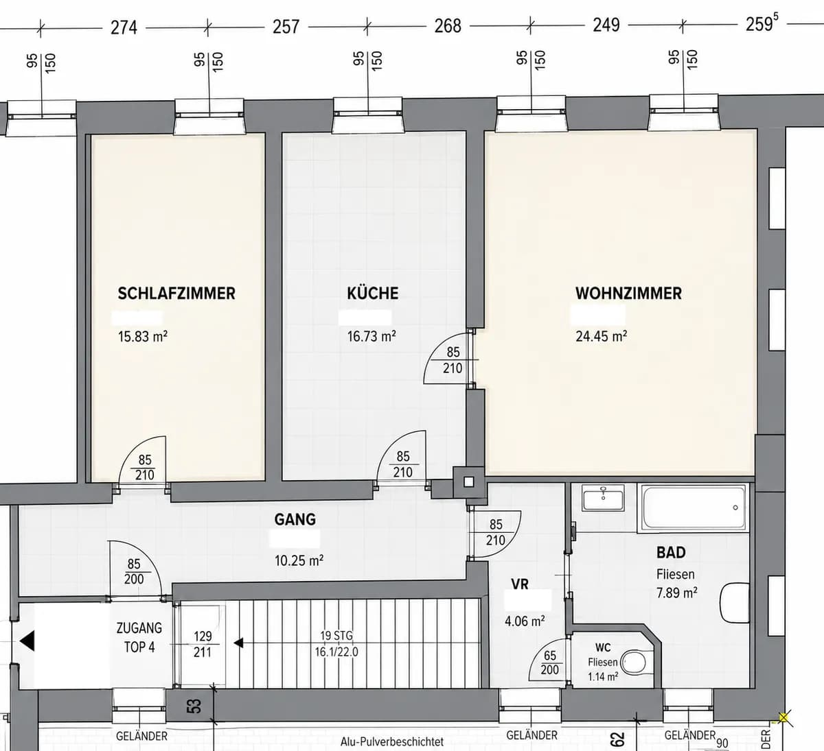 3-Zimmer-Wohnung mieten in Amstetten – 80 m², € 799 – Bild 7 von 8
