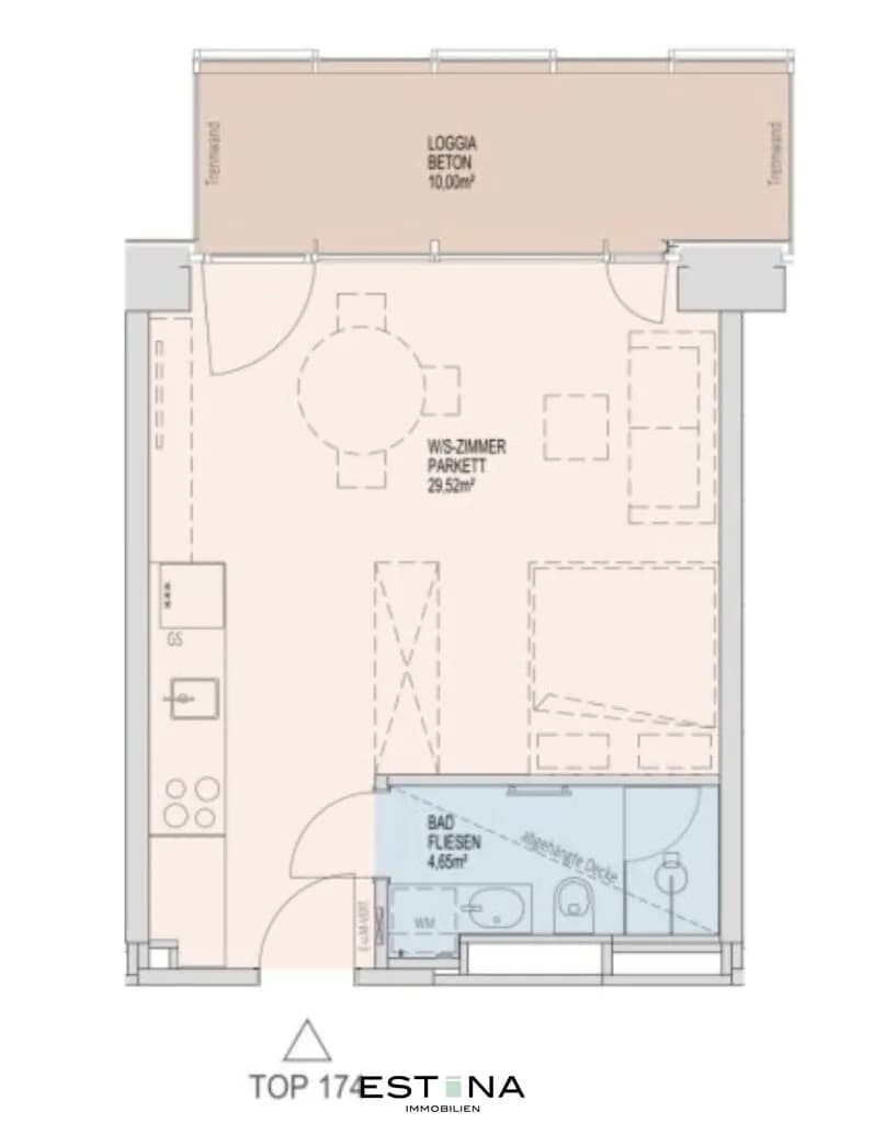 1-Zimmer-Wohnung mieten in Wien – 34,23 m², € 1.200 – Bild 17 von 17