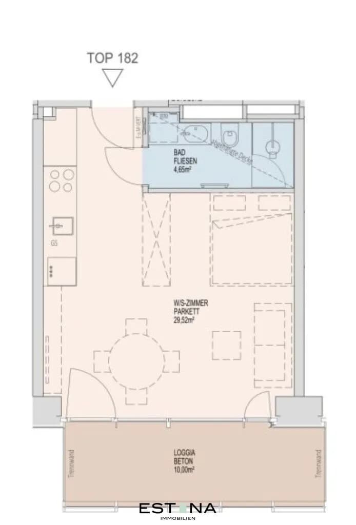1-Zimmer-Wohnung mieten in Wien – 34,23 m², € 1.200 – Bild 18 von 18