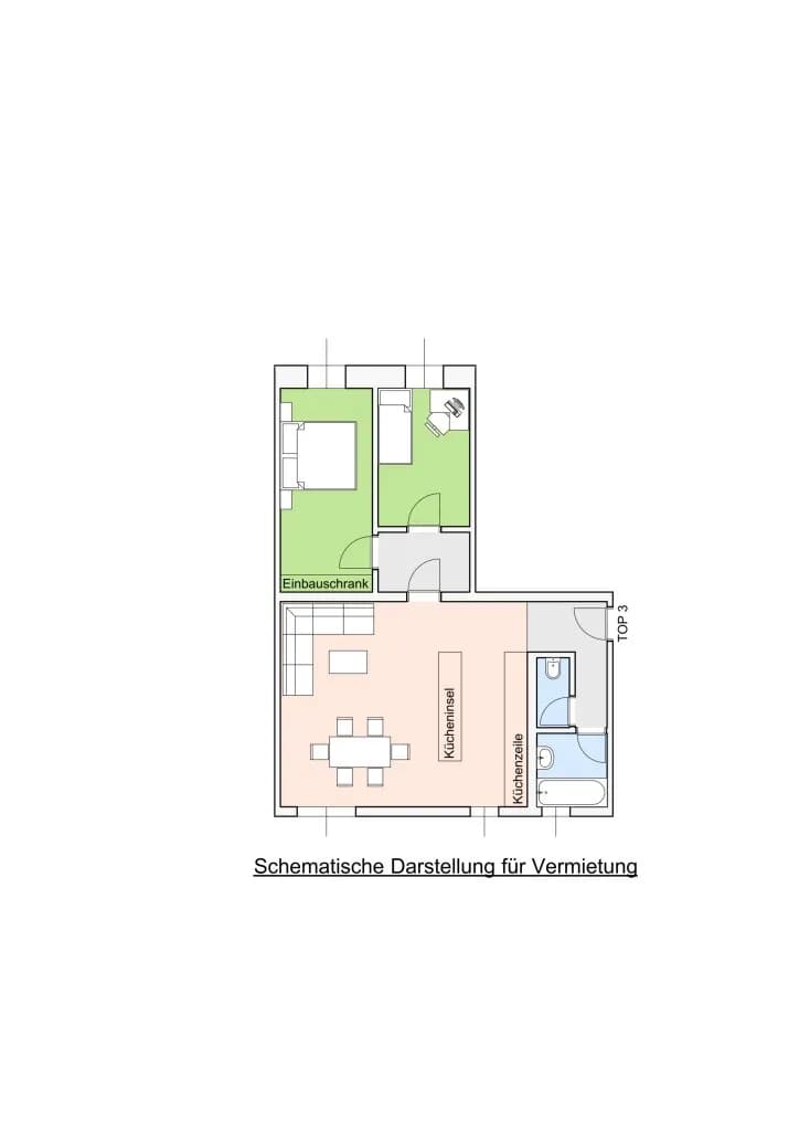 3-Zimmer-Wohnung mieten in Wien – 72 m², € 1.099 – Bild 6 von 6