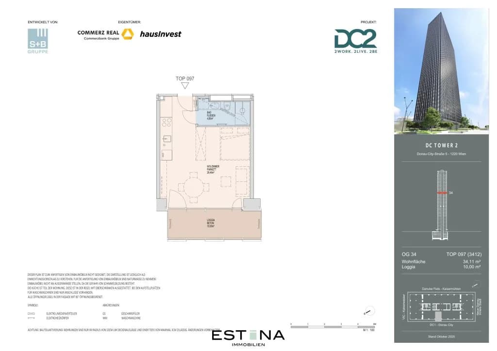 1-Zimmer-Wohnung mieten in Wien – 34,11 m², € 1.200 – Bild 17 von 18